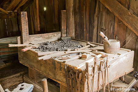Rocky ountain NP MacGregor Ranch Blacksmith Shop Work Bench