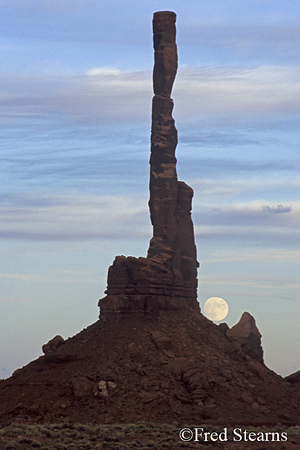 Monument Valley Totem Pole Moonrise
