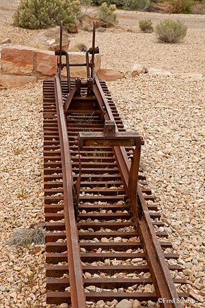 Silver Reef Ghost Town Tram Tracks